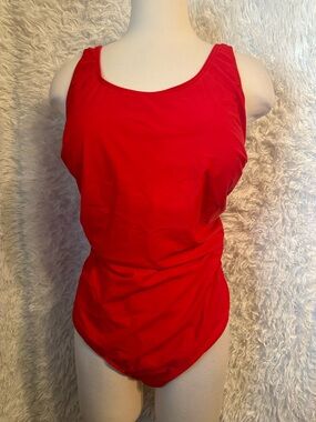 Daci Classic Red One-Piece Swimsuit in size 20W